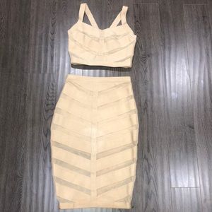 Sexy Form Fitting Bodycon Two Piece